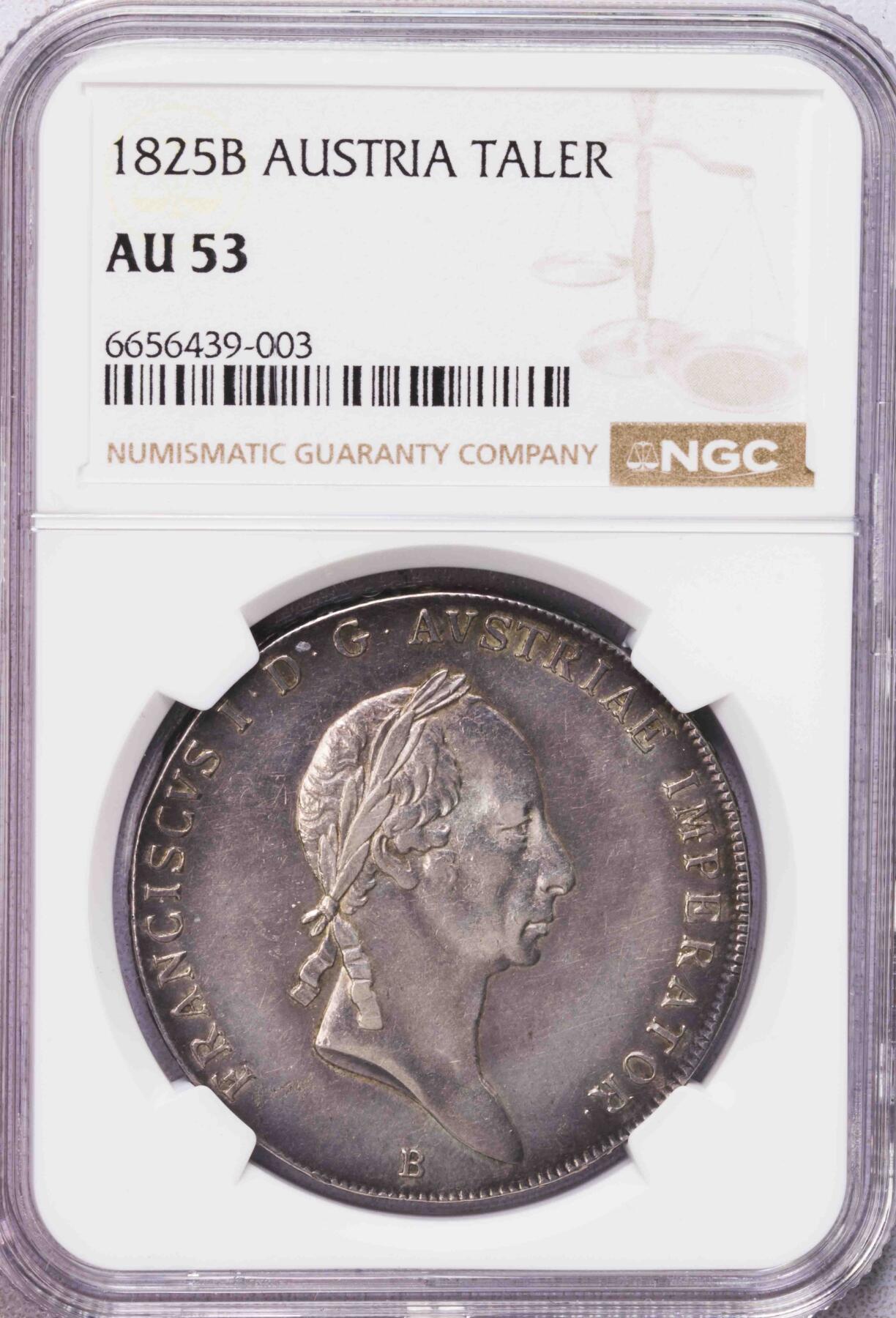 NGC-AU53 1825奥地利弗朗茨一世泰勒大银币