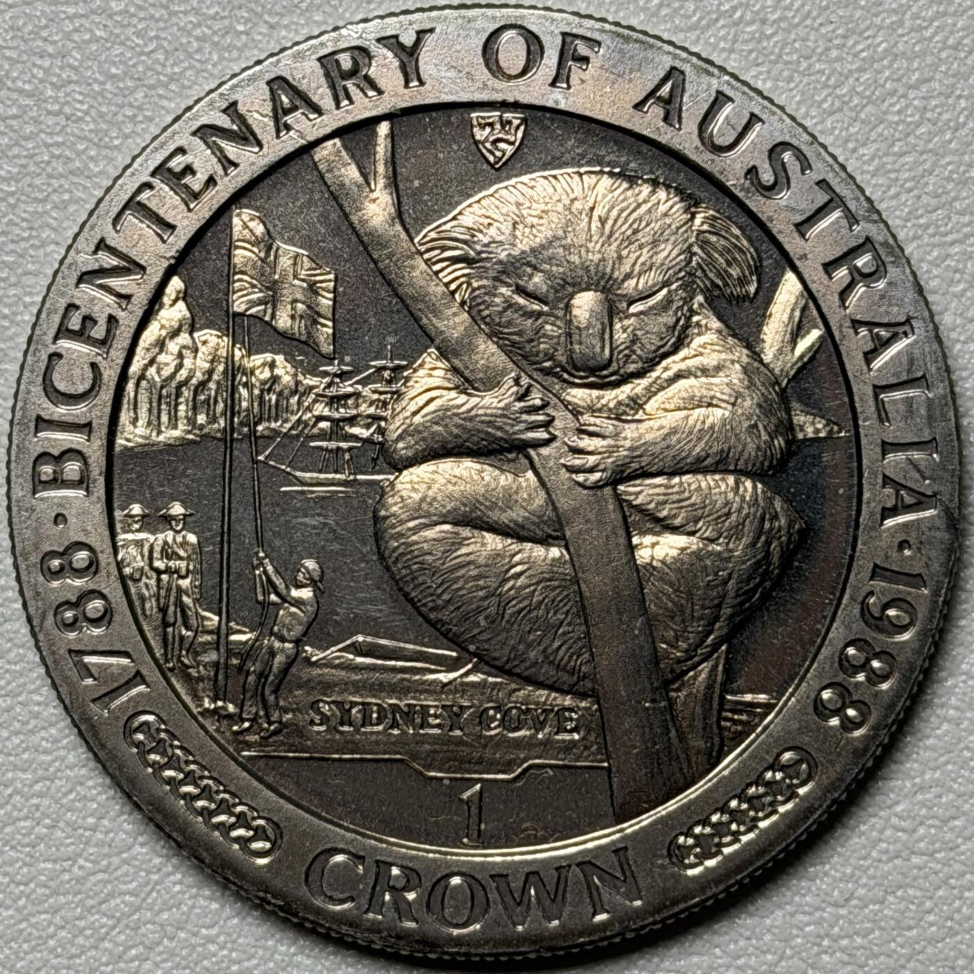 ＜星葵🌻钱币社＞硬币场·第71期·3月10日发货 马恩岛1988年澳大利亚建国200周年·考拉1克朗纪念币