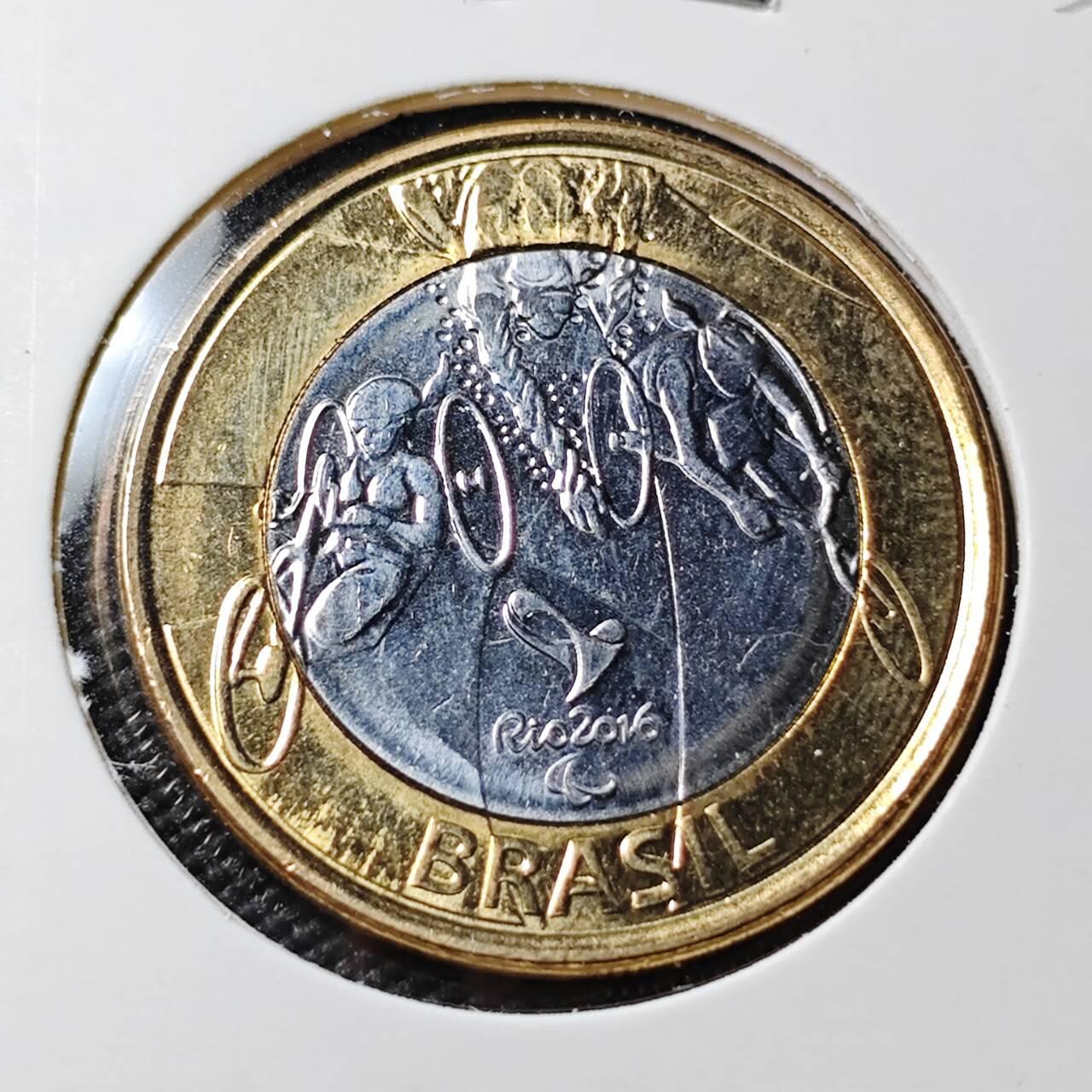 KK钱币收藏小铺   第402期 2月预留时间 周末发货  巴西1瑞斯双色币 纪念币