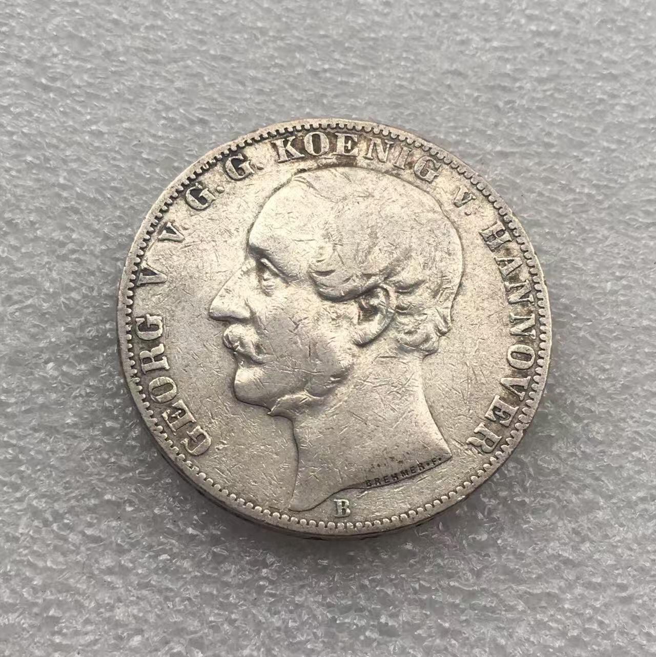 世界钱币专场拍卖 每周二开拍 德国汉诺威1861年格奥尔格五世狮马1泰勒银币