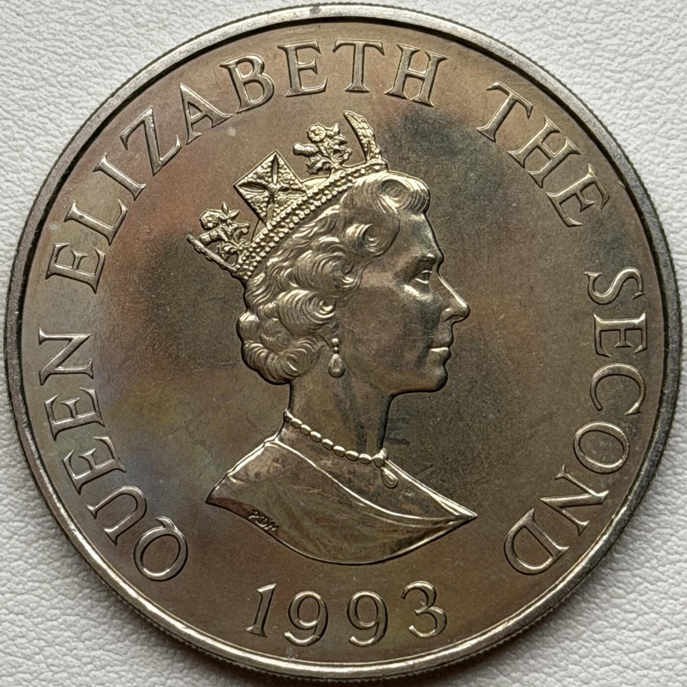 ＜星葵🌻钱币社＞硬币场·第71期·3月10日发货 奥尔德尼岛1993年女王加冕40周年2镑克朗型纪念币