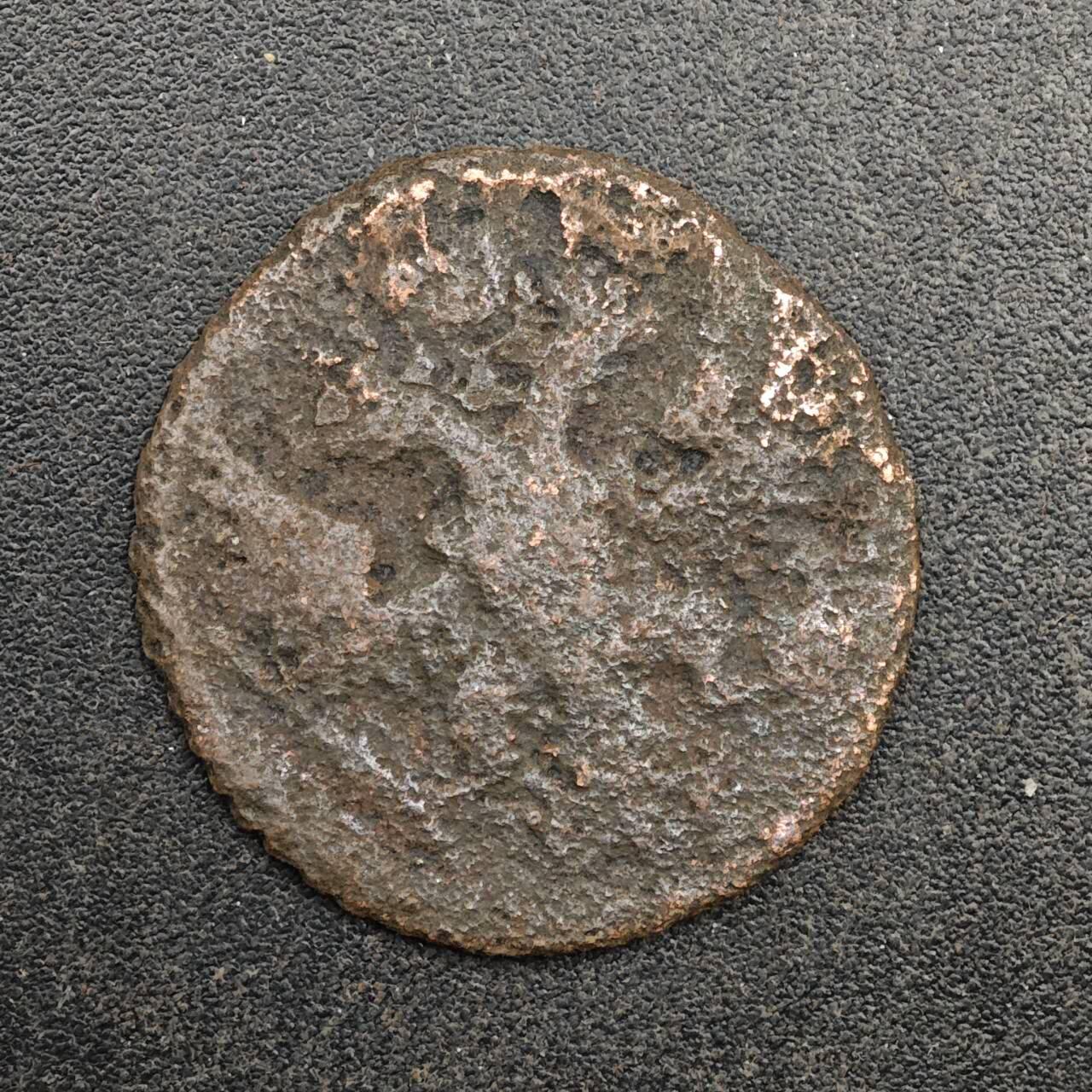 【淘币小摊】实时拍第八百七十七拍   散币场    每周一统一发货 沙俄1748年1/4戈比双头鹰铜币