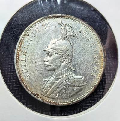 外国优质老铜币银币苏联纪念章，每周六晚九点倒数截拍，满百包邮可寄存，持续收拍 - 德属东非1906年1卢比银币，正面为德皇威廉二世像，背面标注 “DEUTSCH OSTAFRIKA”。它是德国殖民统治时期的货币，用于当地贸易与殖民管理，见证了德国在东非的殖民历史。