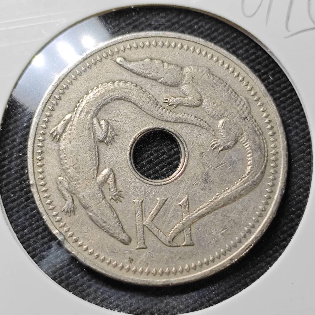 KK钱币收藏小铺   第401期 2月预留时间 周末发货  巴布内亚新几内亚1基纳