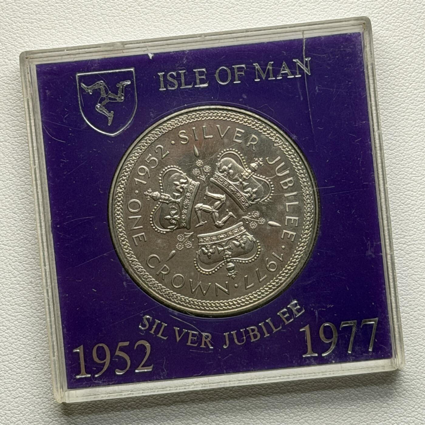 ＜星葵🌻钱币社＞硬币场·第71期·3月10日发货 马恩岛1977年女王登基25周年盒装1克朗纪念币