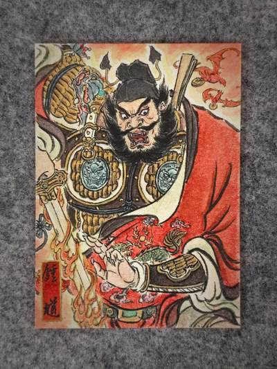 白泽拍卖卡牌手绘专场第33期（去岁千般皆如愿 今年万事定称心） - 2026 史墨手绘卡 钟馗伏魔 特效  史墨背简绘 卡砖封装