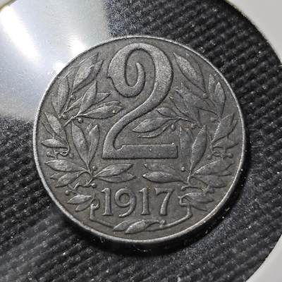 KK钱币收藏小铺   第401期 2月预留时间 周末发货 -  1917奥地利2格罗申铁币