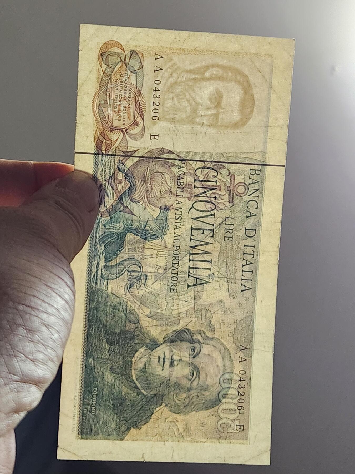 3月6号晚上8点 外国纸币自动截拍第35场 意大利5000AA首发第一版1971原票美品