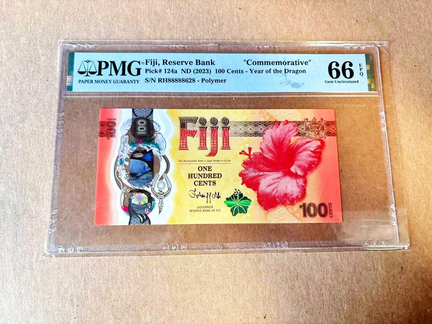  【Blue Auction】世界纸币精拍第791期——18级TOP拍卖/信誉/品质/专业/高效💫 【无47】斐济 2023年100分 PMG66EPQ 
