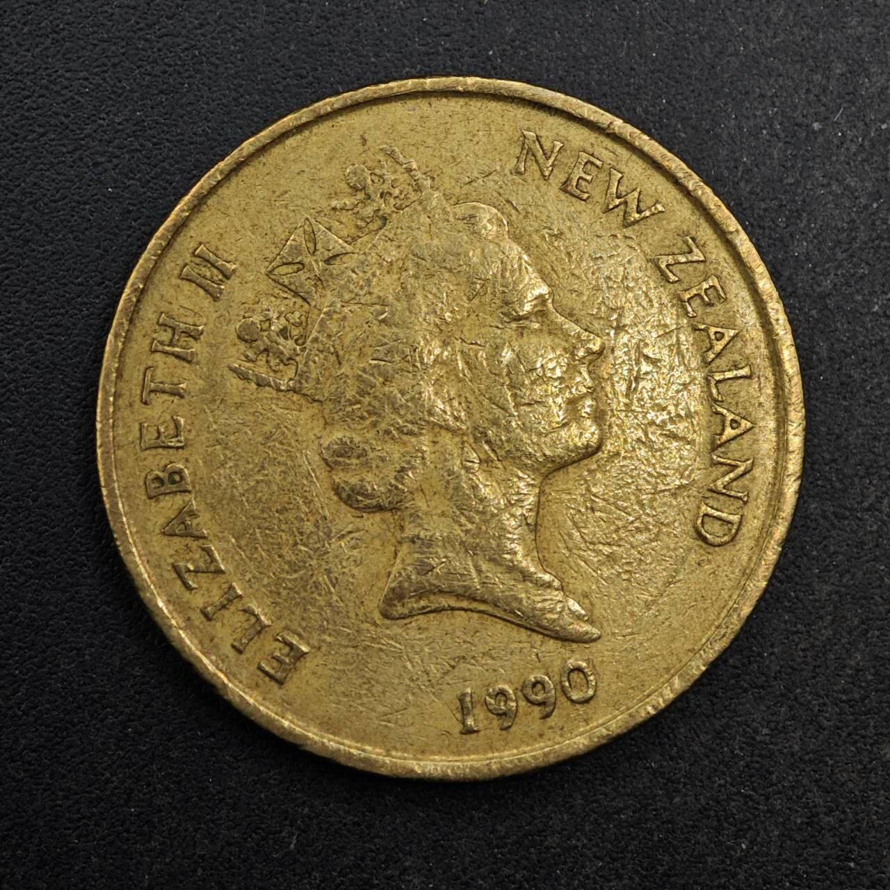 【淘币小摊】实时拍第八百七十七拍   散币场    每周一统一发货 新西兰1990年2元铜币