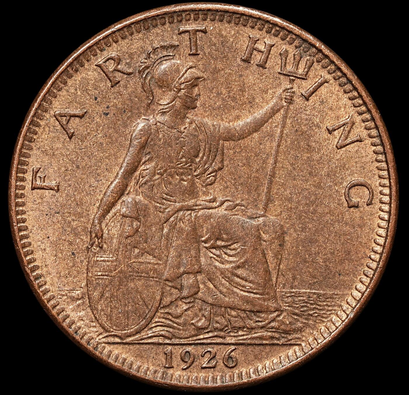 修遠堂世界钱币第106期，请看参拍说明 1926年英国1法新铜币