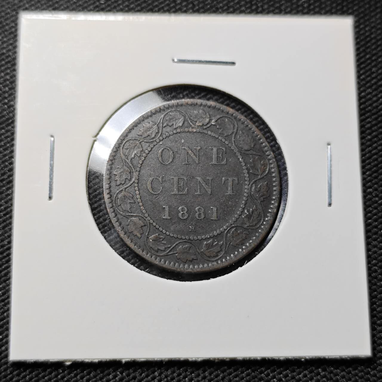 KK钱币收藏小铺   第402期 2月预留时间 周末发货  1881加拿大1分铜币