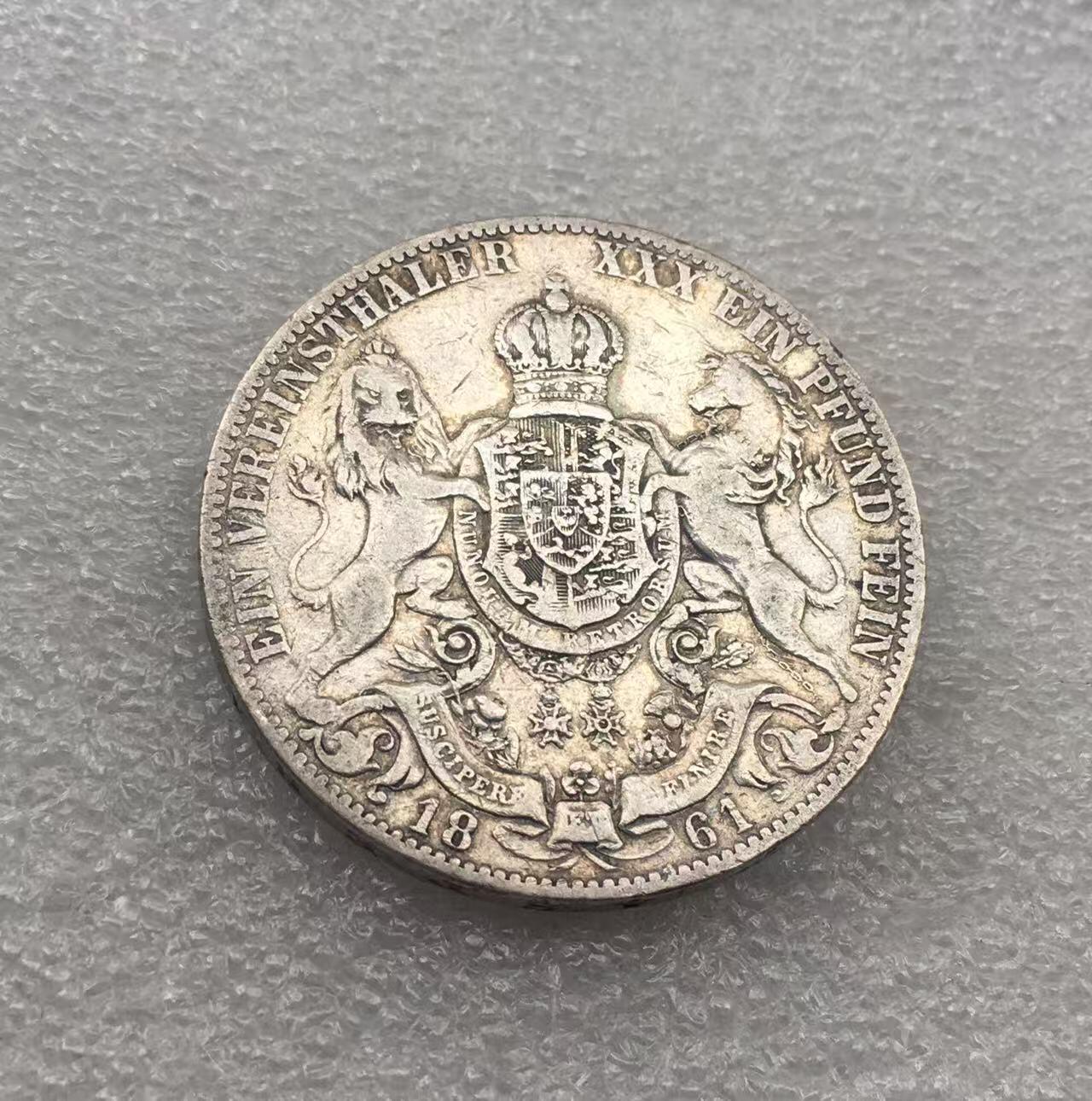 世界钱币专场拍卖 每周二开拍 德国汉诺威1861年格奥尔格五世狮马1泰勒银币