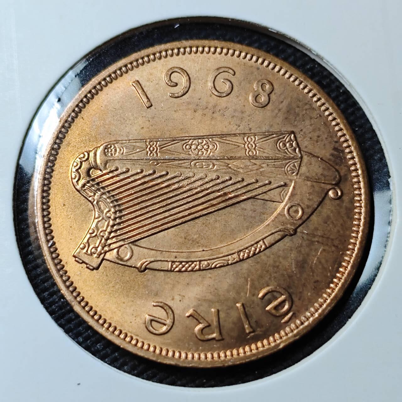 KK钱币收藏小铺   第402期 2月预留时间 周末发货  爱尔兰1便士铜币 母鸡 好品