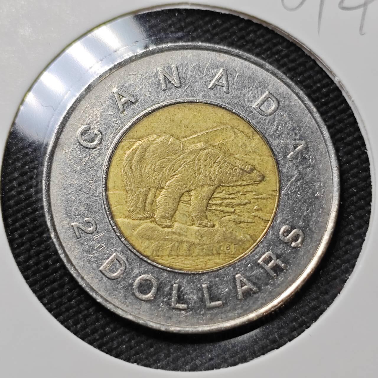 KK钱币收藏小铺   第401期 2月预留时间 周末发货  加拿大2元