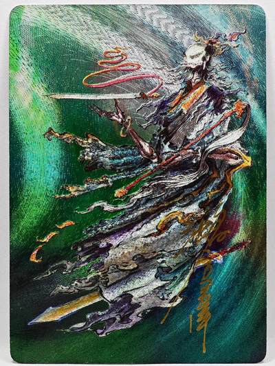 白泽拍卖卡牌手绘专场第33期（去岁千般皆如愿 今年万事定称心） - 2025 启读文化 封神 玉鼎真人  沈鑫亲签 粗闪 卡夹封装