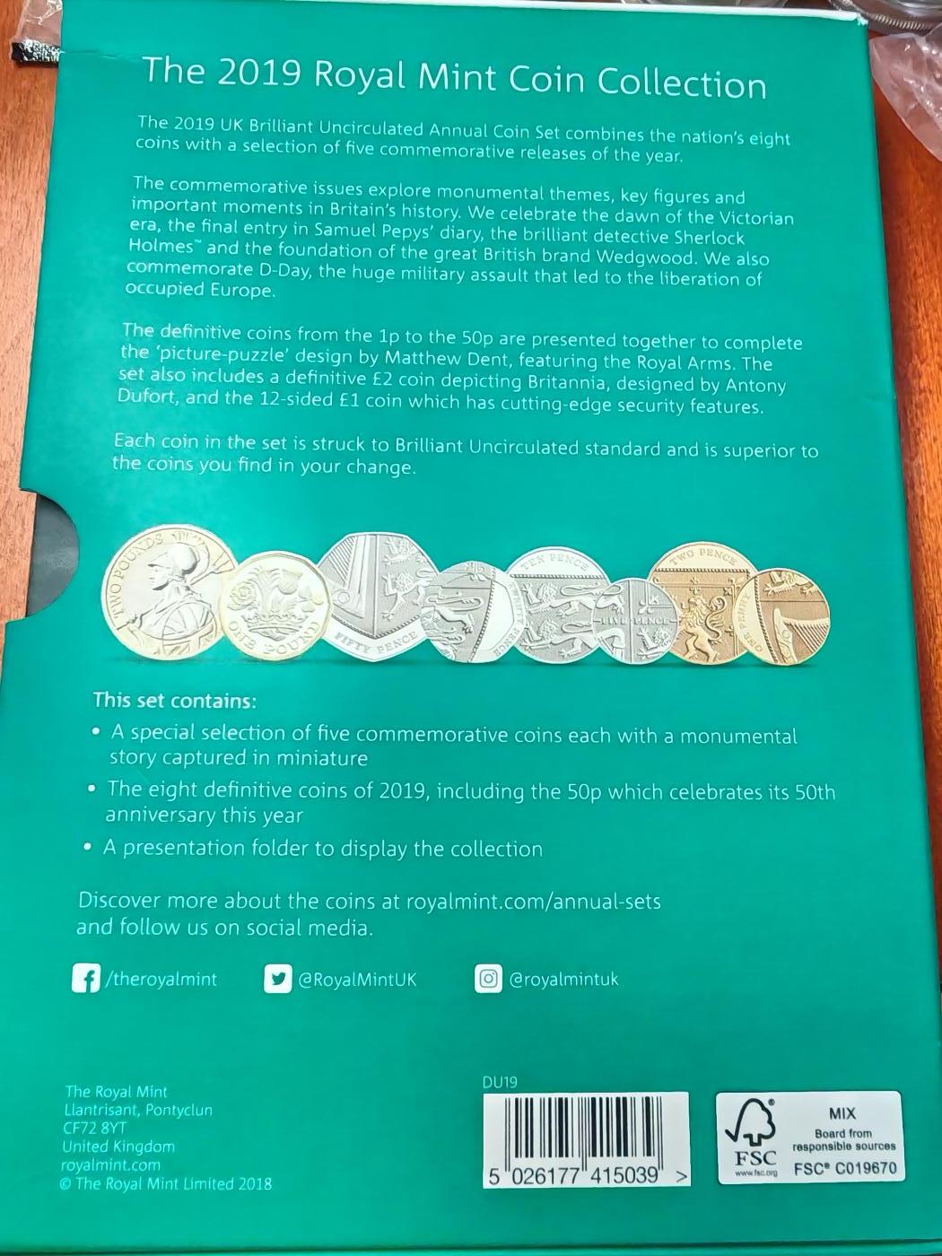 长老汇马年精选第七场拍卖  2019英国13枚普制套币卡装（2）