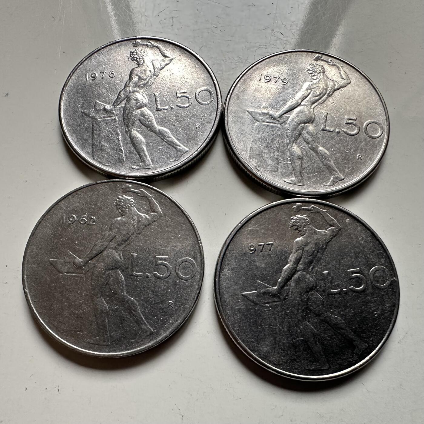 🌹外币初藏🌹🐯2026年第25场  每周二四六晚8️⃣点 接代拍 意大利50里拉四枚