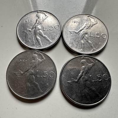 🌹外币初藏🌹🐯2026年第25场  每周二四六晚8️⃣点 接代拍 - 意大利50里拉四枚