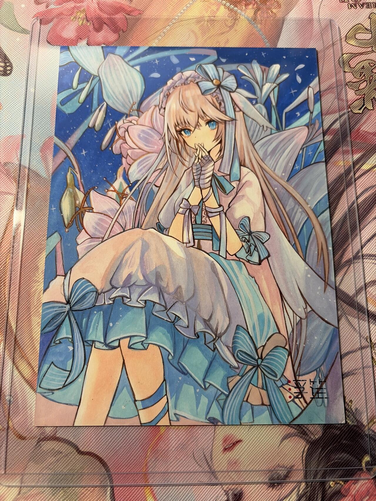 麦趣喜第三场 手绘专场 (3月13号周五晚上23点截拍，专注买家市场，福利拉满)  浮笙工作室 B6大小动漫手绘 带硬壳保护夹 125MM*176MM