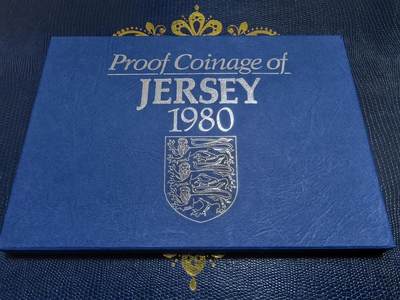 长老汇马年精选第七场拍卖 - 1980泽西6枚精制币套装，盒证全