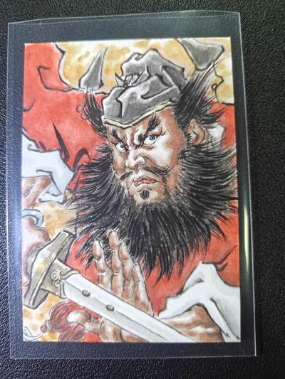 天玑星卡拍第177期《3.9周一截拍》持续收拍收评中 满赠卡需备注 【手绘卡】张先军 钟馗神威 手绘卡