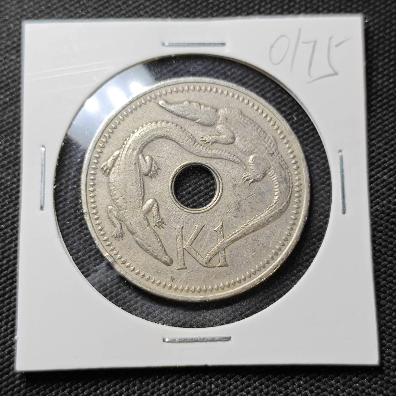 KK钱币收藏小铺   第401期 2月预留时间 周末发货  巴布内亚新几内亚1基纳