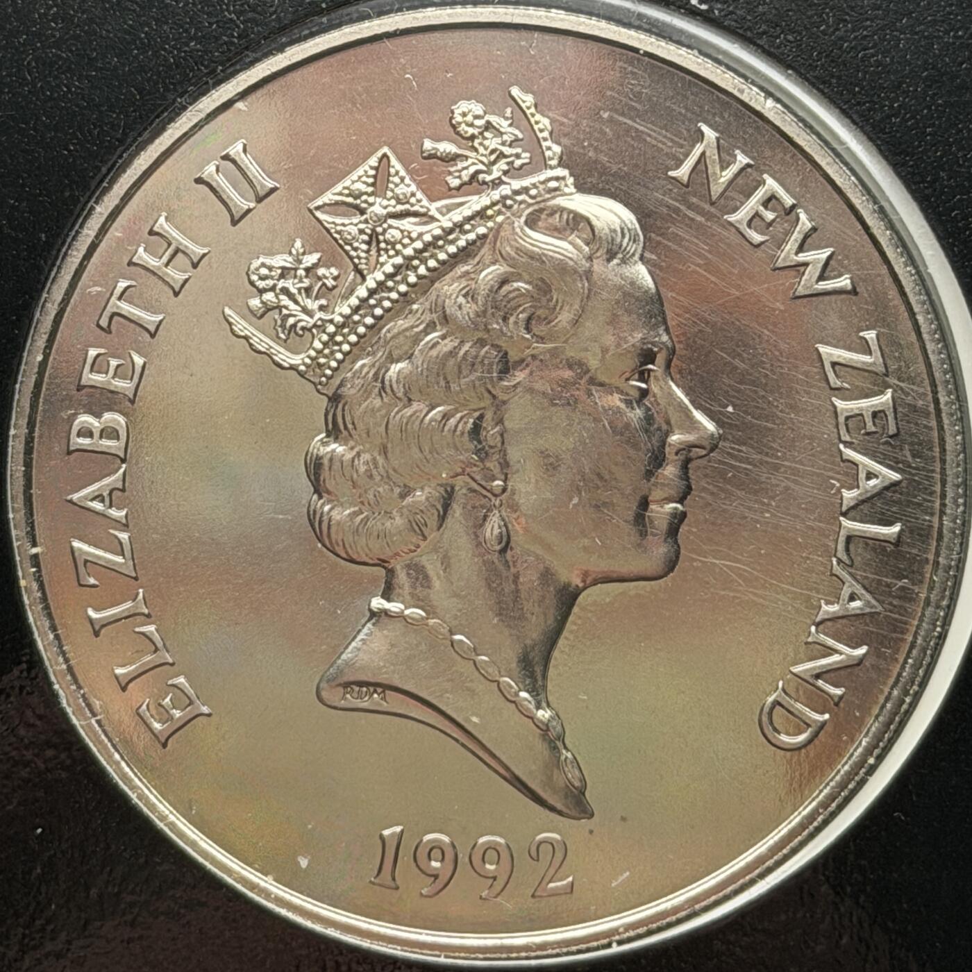 ＜星葵🌻钱币社＞硬币场·第71期·3月10日发货 新西兰1992年十进制货币25周年卡装5元克朗型纪念币