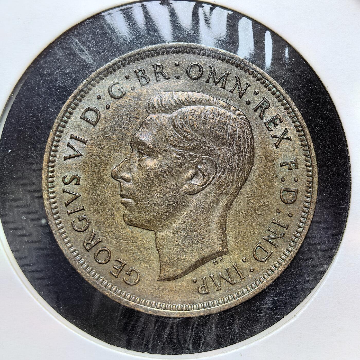 外国优质老铜币银币苏联纪念章，每周六晚九点倒数截拍，满百包邮可寄存，持续收拍 英国乔治六世1937年1 便士铜币。乔治六世于 1936 年登基，此币为其登基后首年发行，正面为国王侧面像，背面是不列颠尼亚女神像，见证了二战前英国的币制与殖民时代尾声。