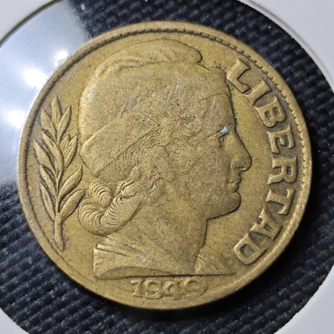 KK钱币收藏小铺   第402期 2月预留时间 周末发货  1949阿根廷20分铜币