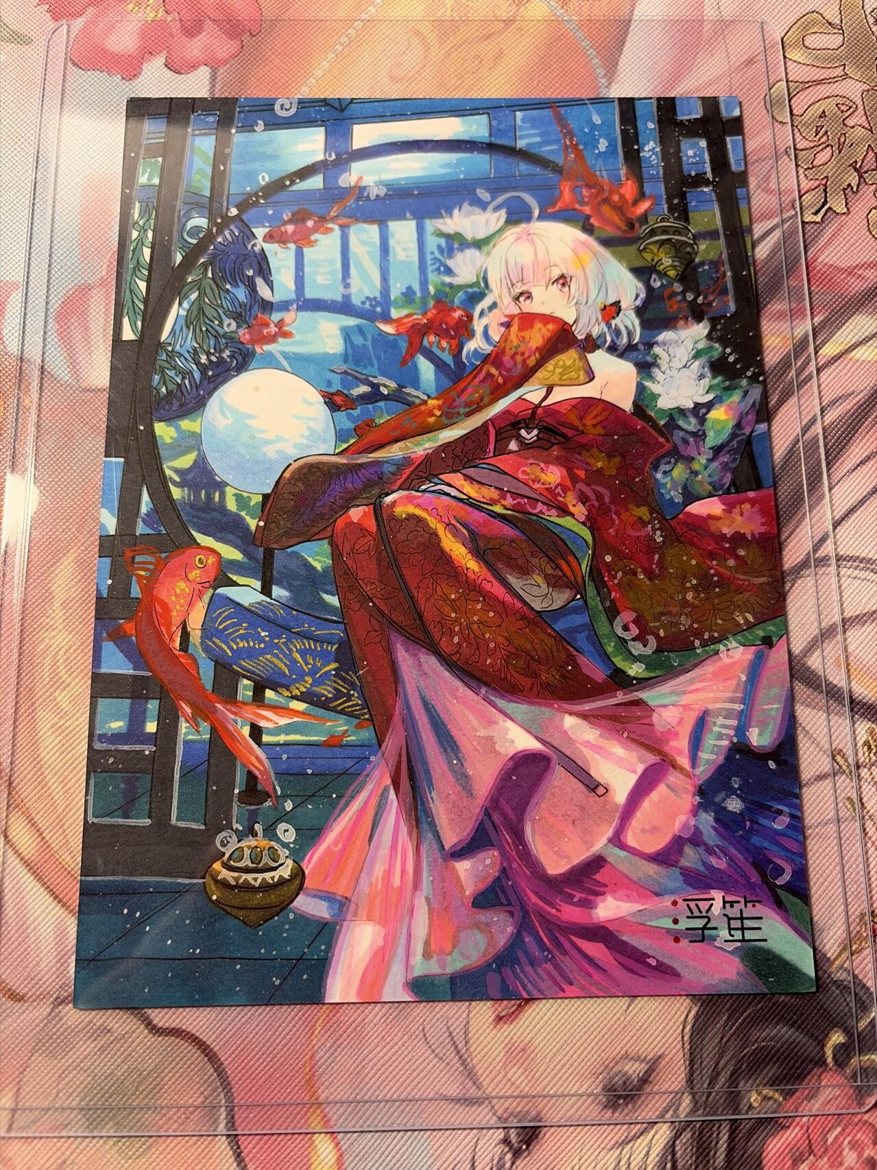 麦趣喜第三场 手绘专场 (3月13号周五晚上23点截拍，专注买家市场，福利拉满)  浮笙工作室 B6大小动漫手绘 带硬壳保护夹 125MM*176MM