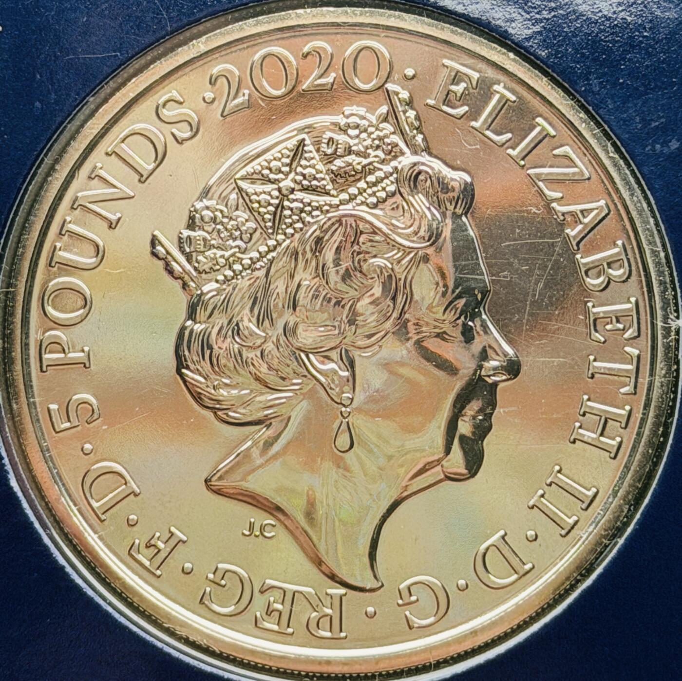 ＜星葵🌻钱币社＞硬币场·第71期·3月10日发货 英国2020年乔治三世逝世200周年5镑克朗型纪念币