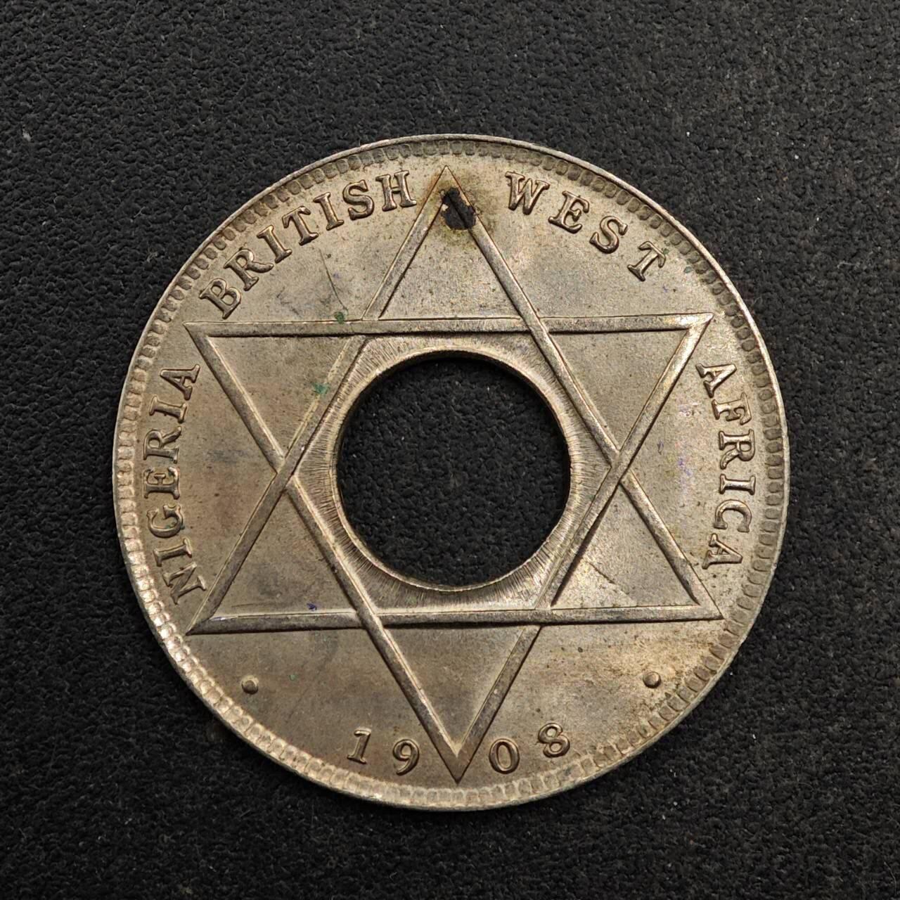 【淘币小摊】实时拍第八百七十七拍   散币场    每周一统一发货 英属西非1908年爱德华七世1/10便士镍币