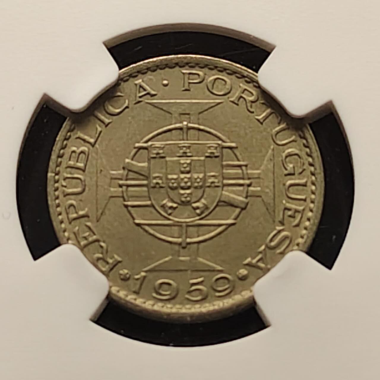 【全场包邮】纯粹捡漏拍509场 【收藏级】葡属印度1959年60分-NGC MS61（MS品相共计20枚）