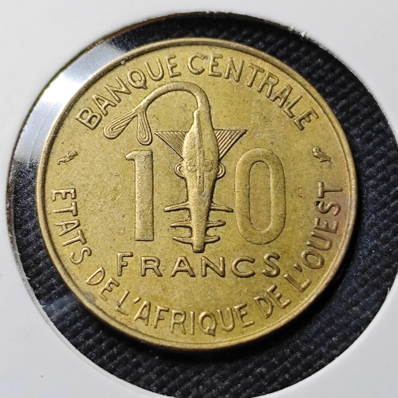 KK钱币收藏小铺   第401期 2月预留时间 周末发货  西非10法郎