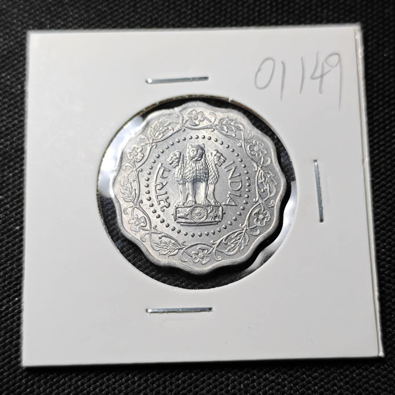 KK钱币收藏小铺   第401期 2月预留时间 周末发货 1975印度10派沙 好品 