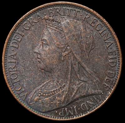 修遠堂世界钱币第106期，请看参拍说明 - 1901年英国1法新铜币