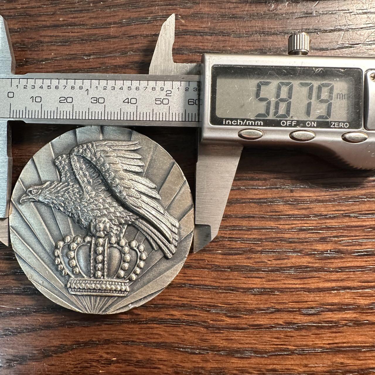 蒂克钱币-第59场 日本企业章 徽章拍卖 日本 鹰图案 纪念章 58mm 148g