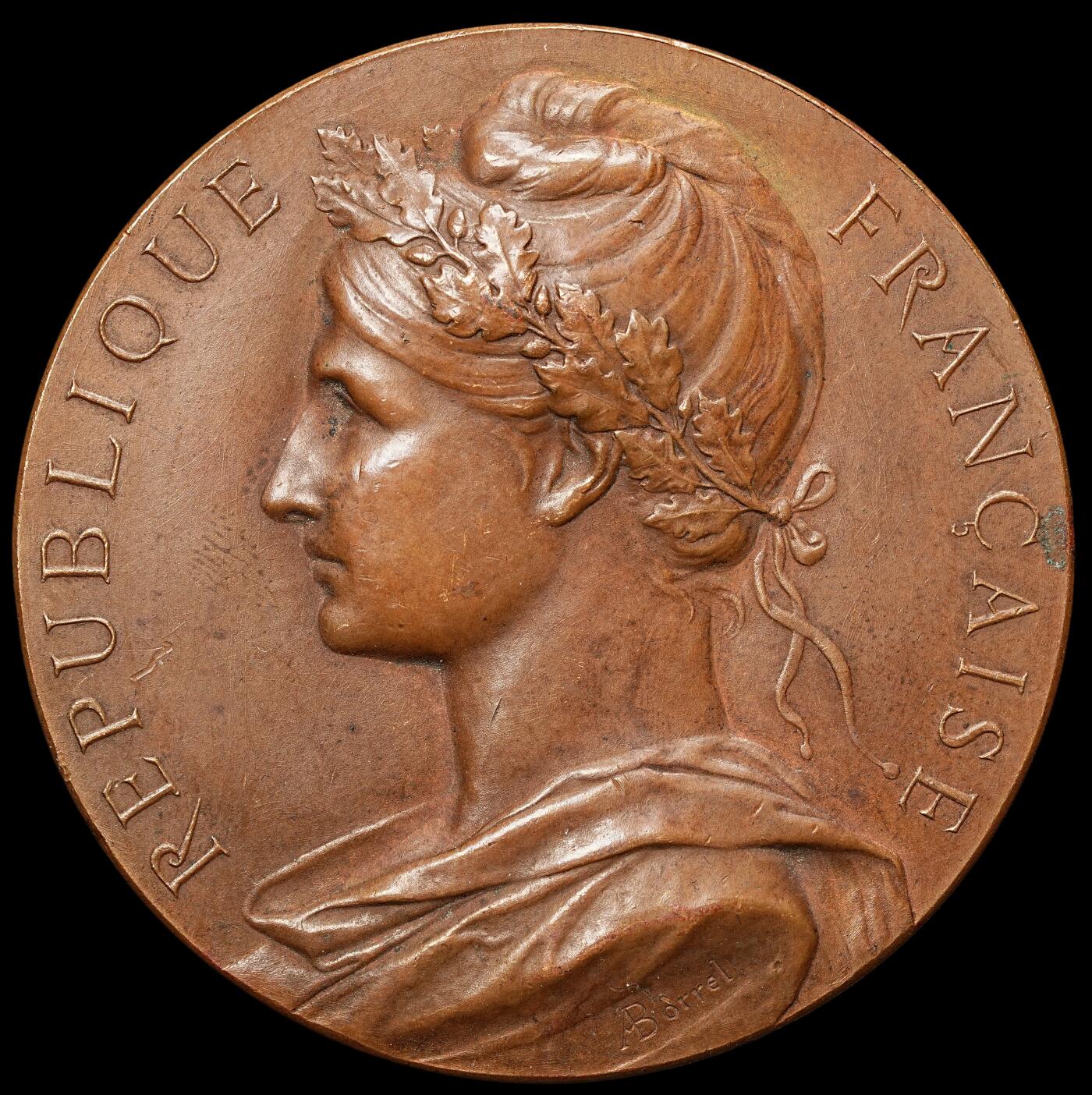 修遠堂世界钱币第106期，请看参拍说明 1892年萨伏依并入法国百年纪念大铜章，50.36mm，60.77g