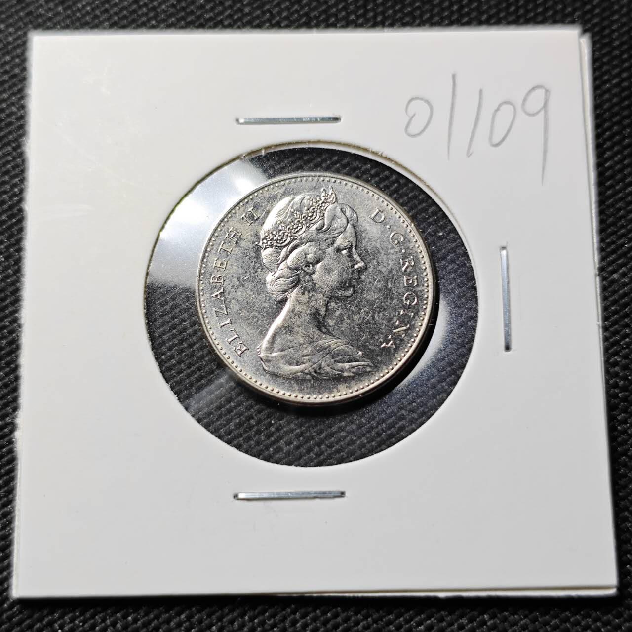 KK钱币收藏小铺   第401期 2月预留时间 周末发货  1967加拿大5分纪念币