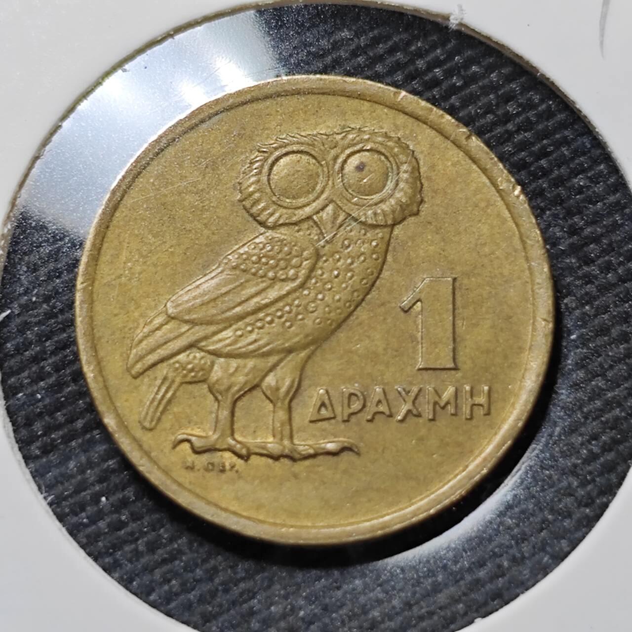 KK钱币收藏小铺   第401期 2月预留时间 周末发货  希腊1德拉克马猫头鹰铜币