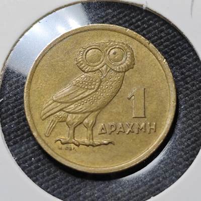 KK钱币收藏小铺   第401期 2月预留时间 周末发货 -  希腊1德拉克马猫头鹰铜币