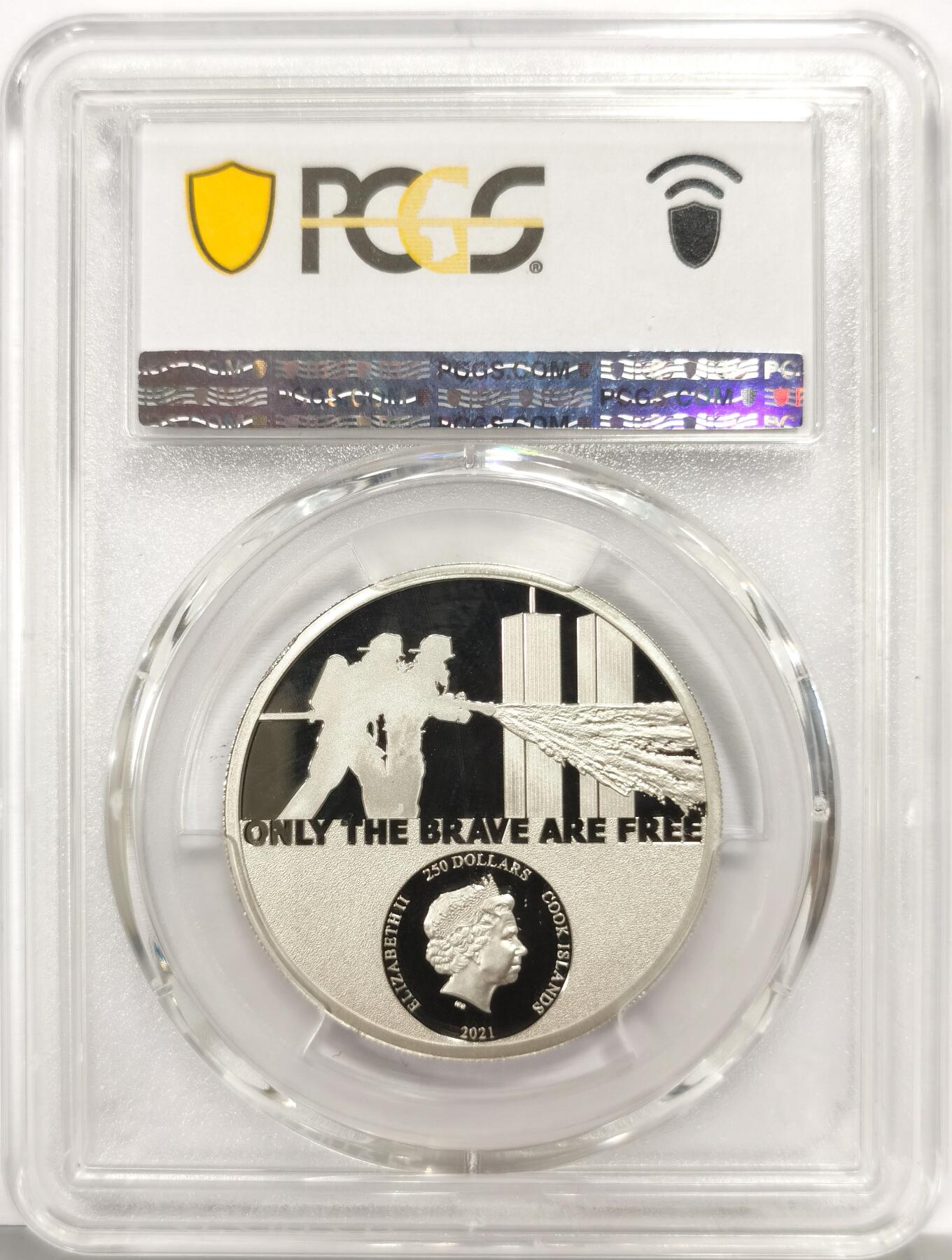 博洋堂世界钱币拍卖第163期（全场包邮） PCGS PR70DCAM 库克群岛2021年消防员1盎司铂金币，高浮雕首日发行，eBay2022年1月拍卖成交价2750美金