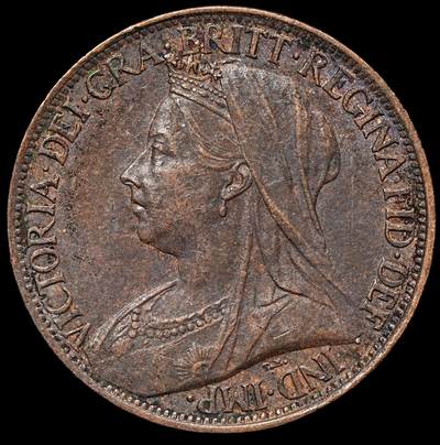 修遠堂世界钱币第106期，请看参拍说明 - 1899年英国1法新铜币