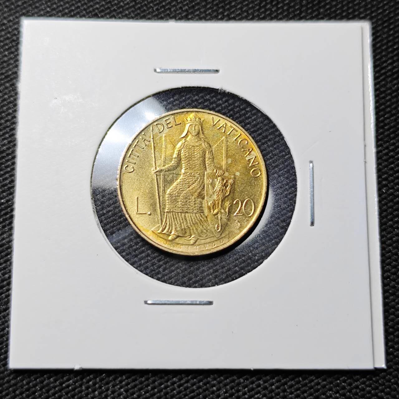 KK钱币收藏小铺   第402期 2月预留时间 周末发货  梵蒂冈20里拉