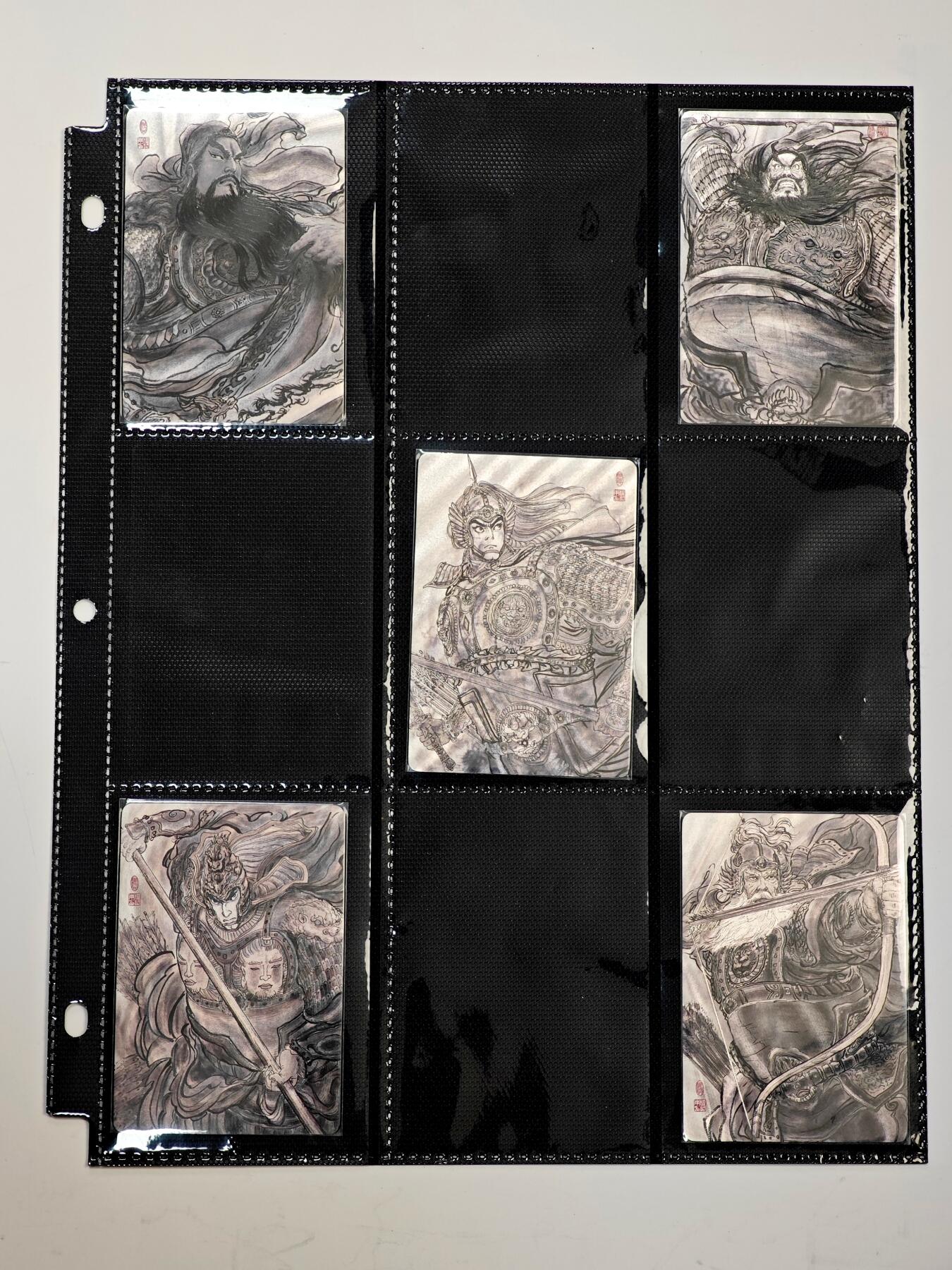 白泽拍卖卡牌手绘专场第33期（去岁千般皆如愿 今年万事定称心） 2024 昆仑万象 签绘水浒 五虎将1套  粗闪