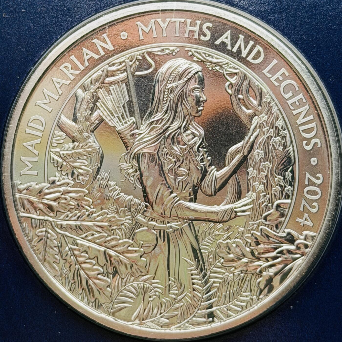 ＜星葵🌻钱币社＞硬币场·第71期·3月10日发货 英国2024年神话与传说·玛丽安少女5镑克朗型纪念币