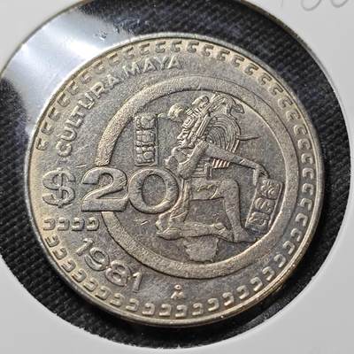 KK钱币收藏小铺   第401期 2月预留时间 周末发货 -  墨西哥20比索