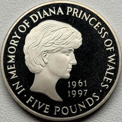 ＜星葵🌻钱币社＞硬币场·第71期·3月10日发货 - 英国1999年戴安娜王妃5镑克朗型精制纪念币