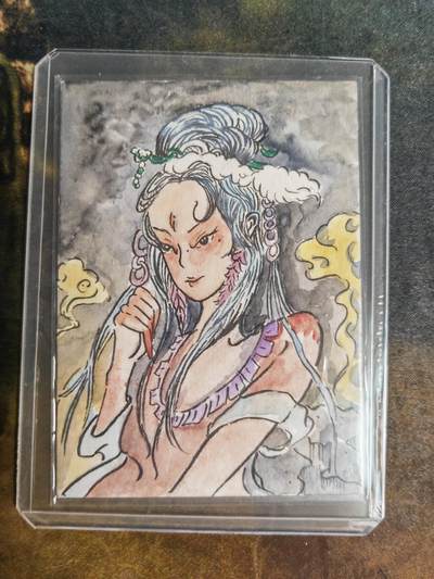 阳大大卡牌拍卖第103期（持续收拍品，周五晚上九点截拍，进群福利早知道） 【手绘卡】知名画师 山鬼 地涌夫人